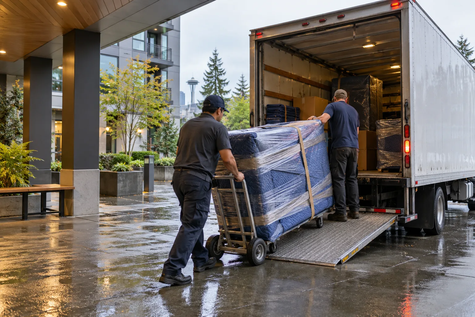 Access and loading preparation for dining table removal